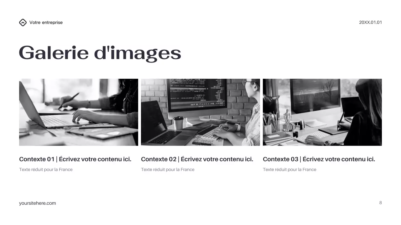 Présentation informatique moderne noire