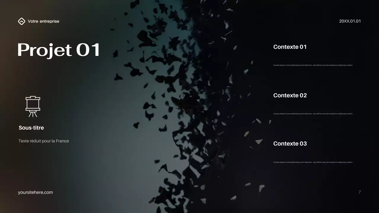 Présentation informatique moderne noire