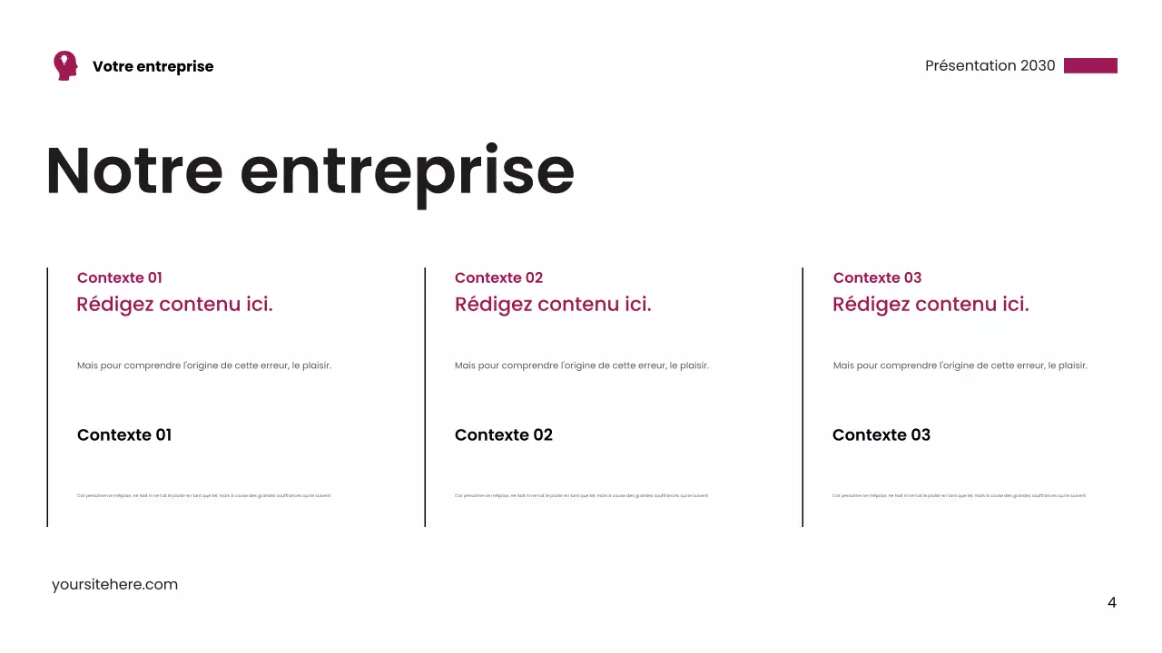 Carte de visite moderne rose