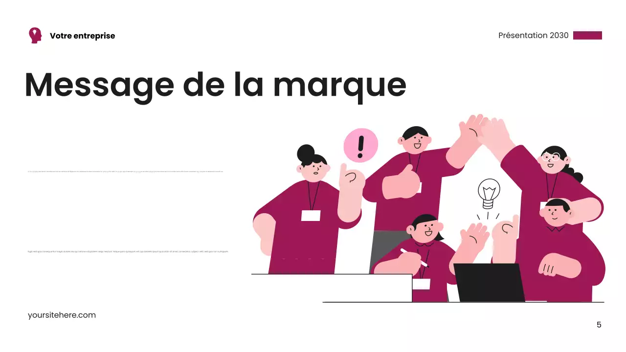 Carte de visite moderne rose