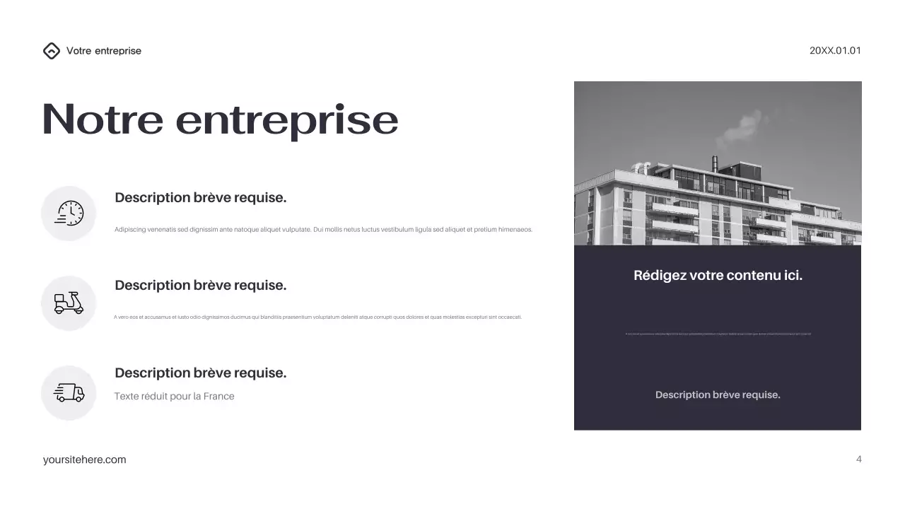 Présentation informatique moderne noire