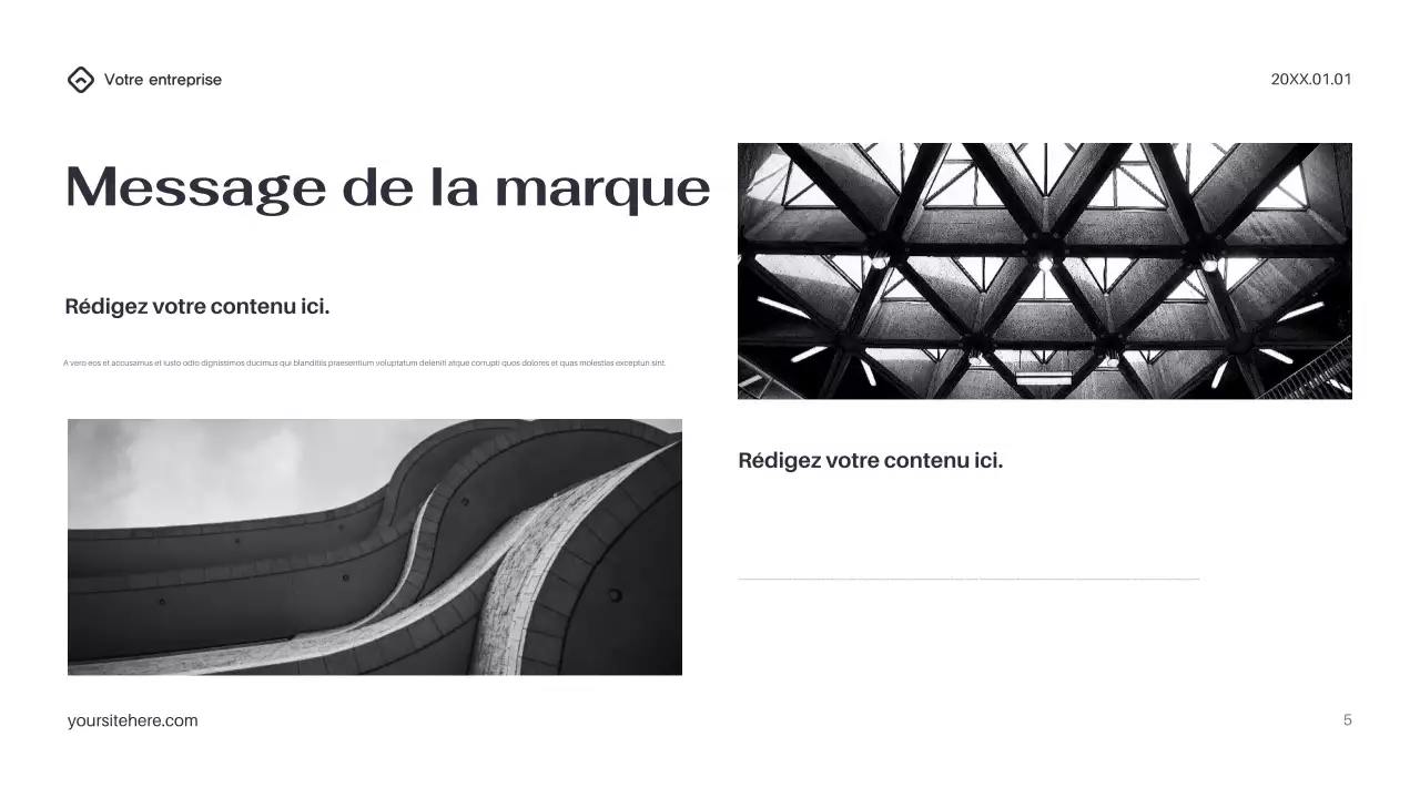 Présentation informatique moderne noire