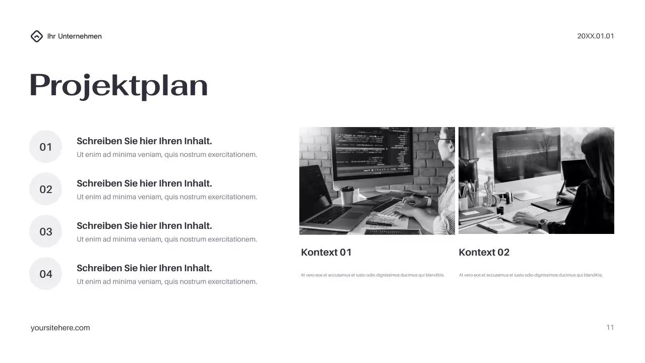 Schwarze moderne IT-Präsentation