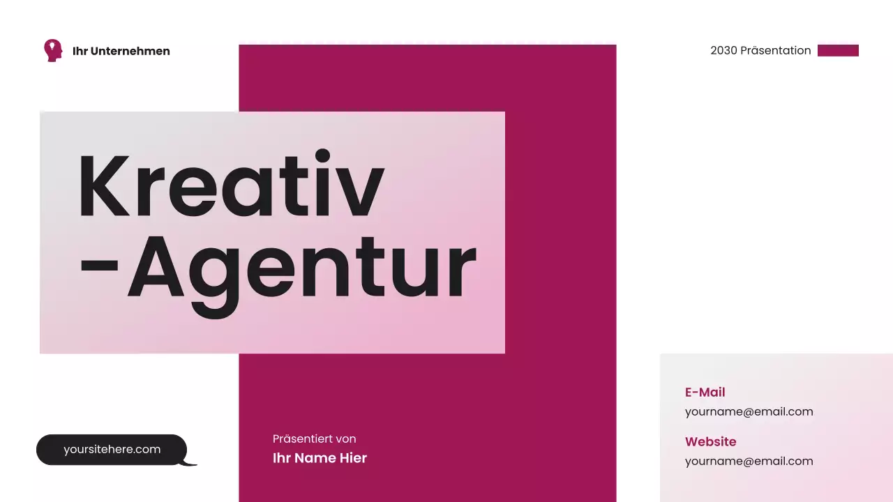 Rosa moderne Visitenkarte