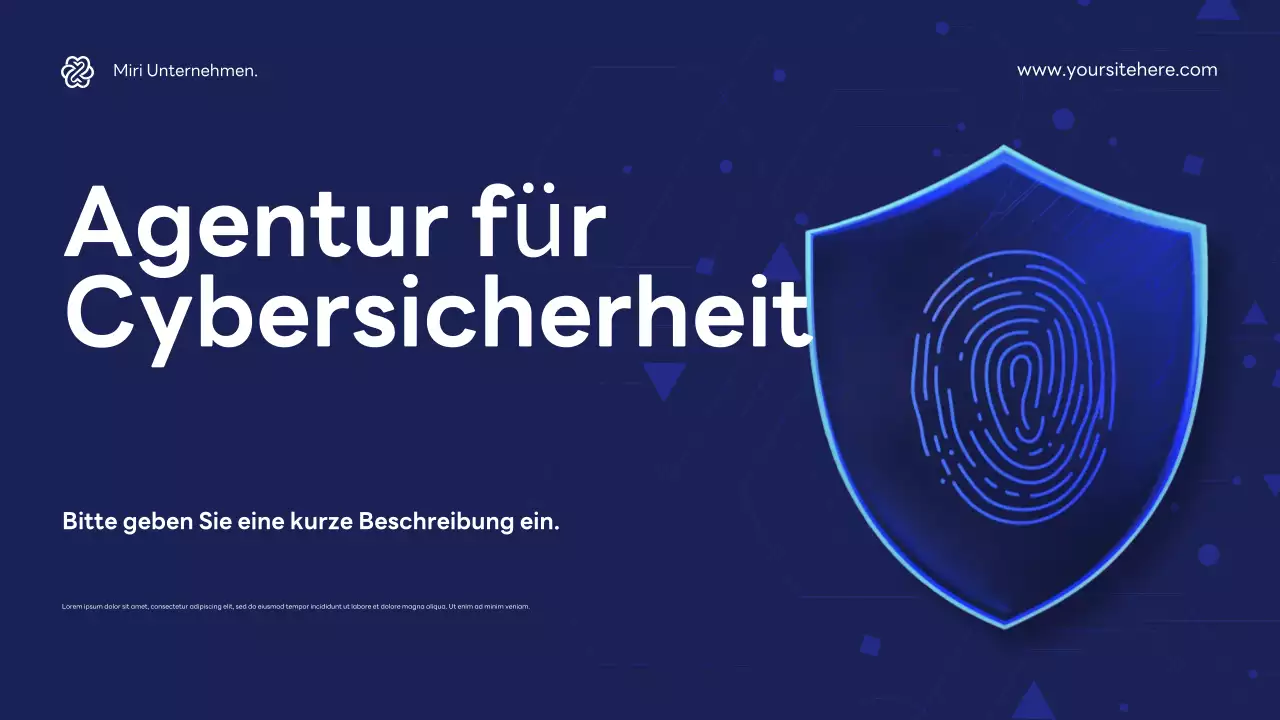 Blaue, moderne Cybersicherheits-Werbung
