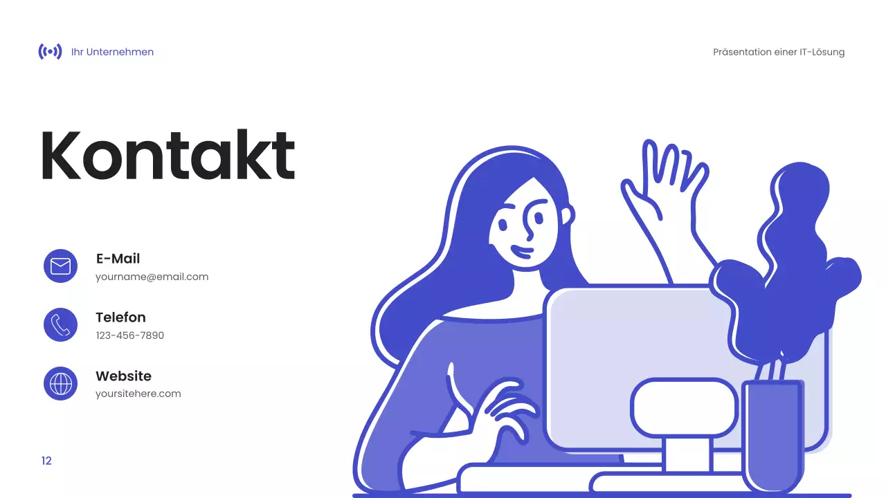 Blaue Moderne Technologie Präsentation