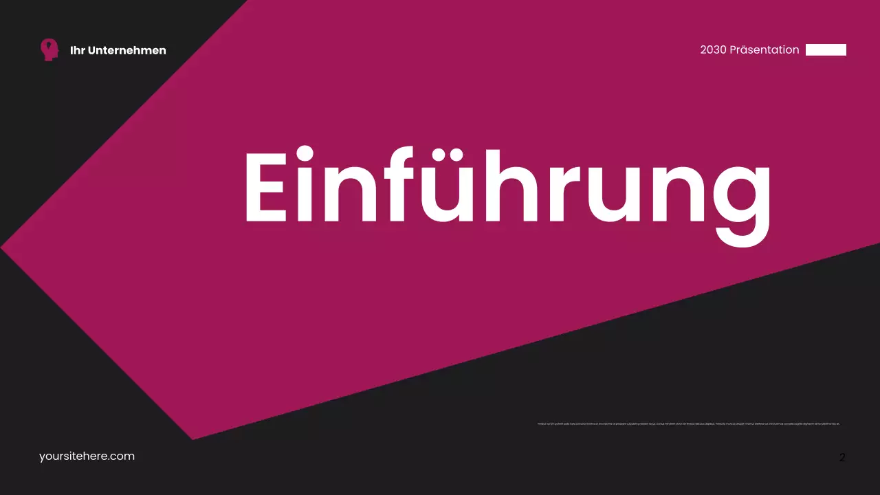 Rosa moderne Visitenkarte