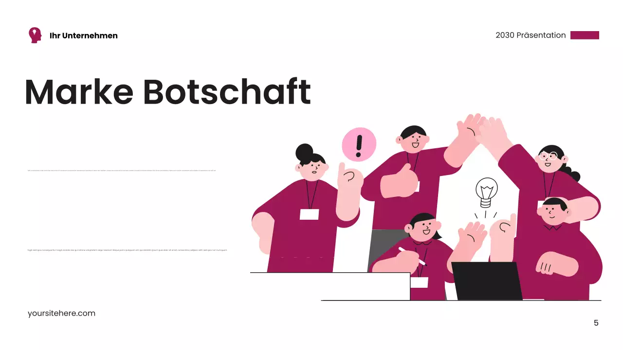 Rosa moderne Visitenkarte