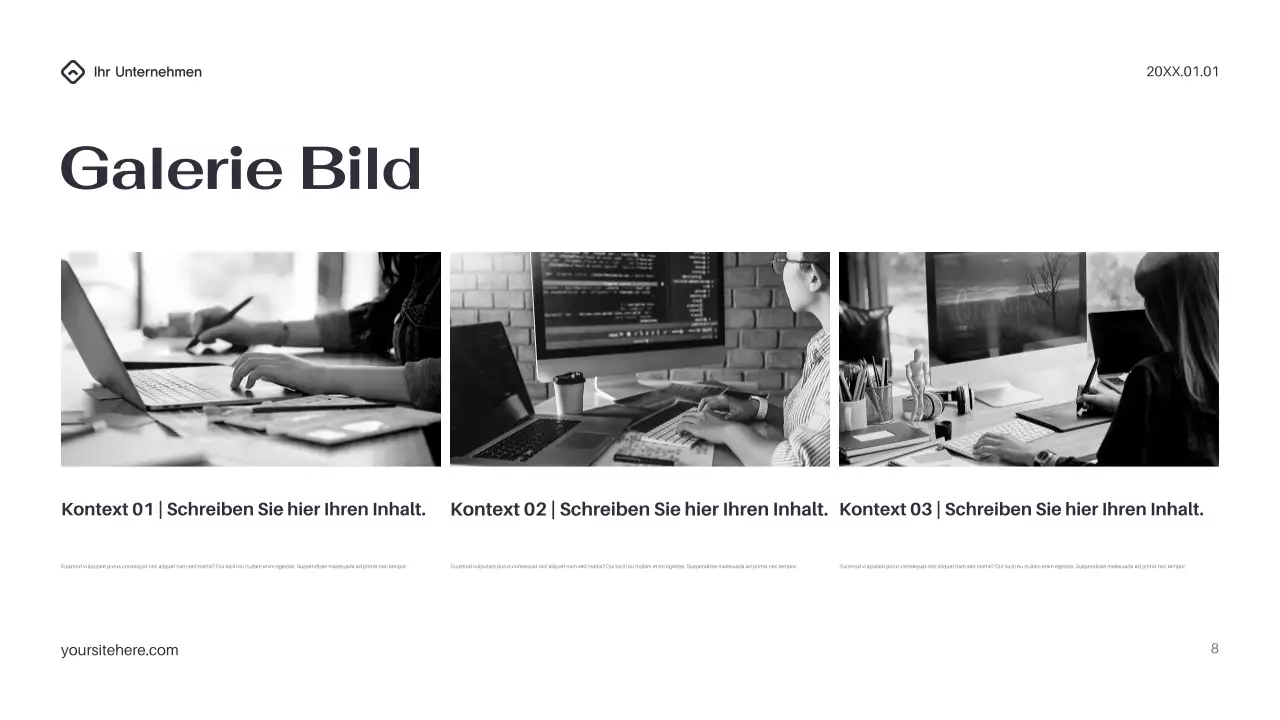 Schwarze moderne IT-Präsentation