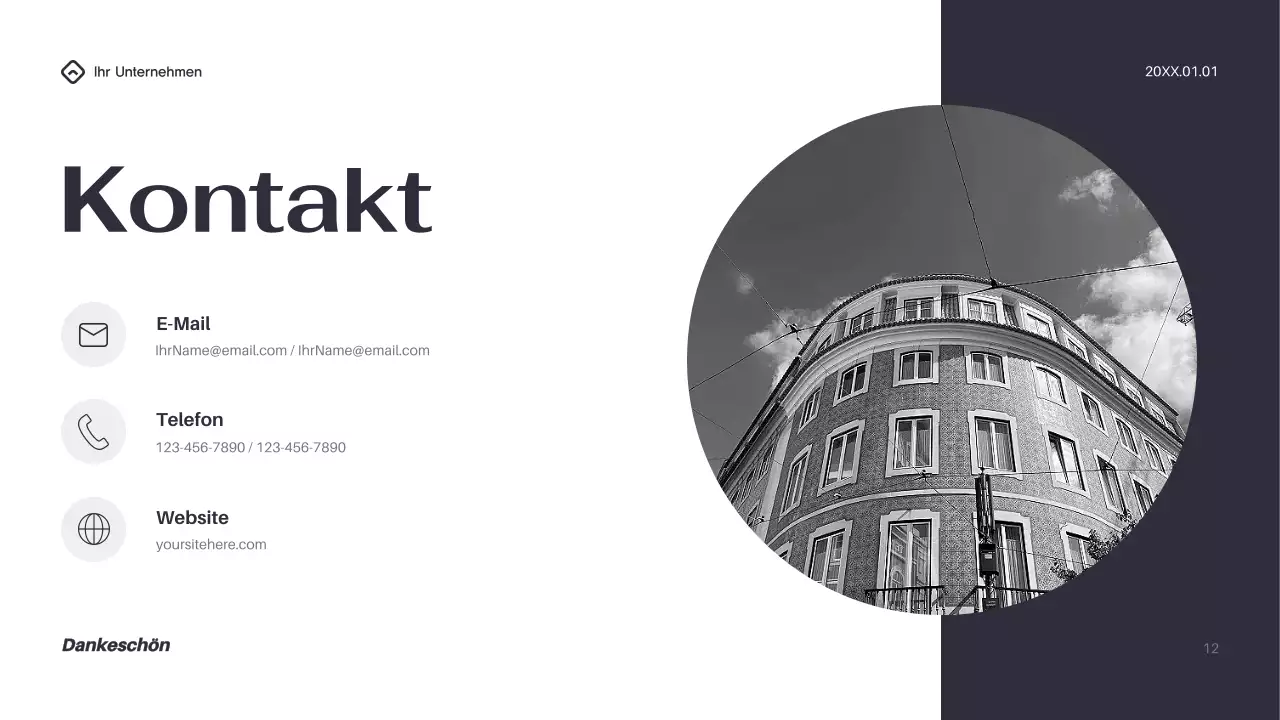 Schwarze moderne IT-Präsentation