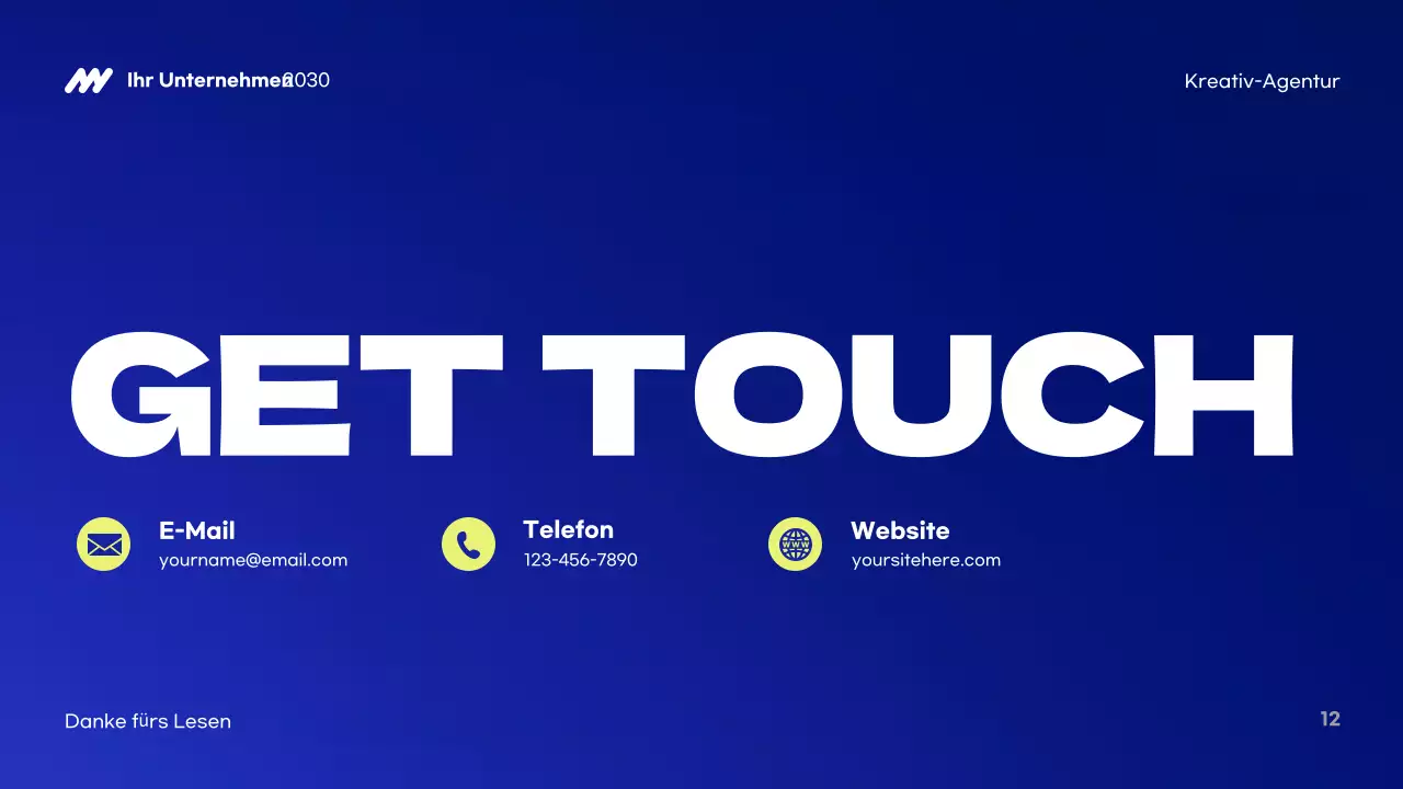 Blue Modern Agency Präsentation