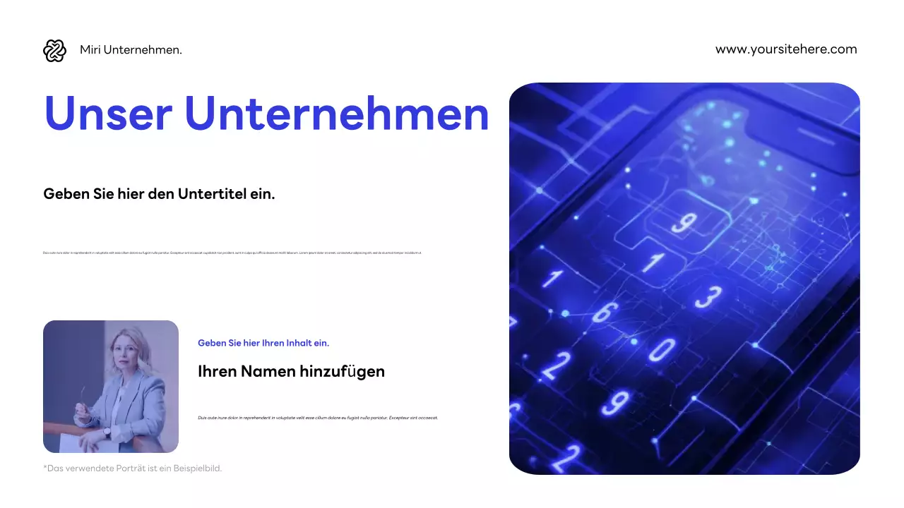 Blaue, moderne Cybersicherheits-Werbung