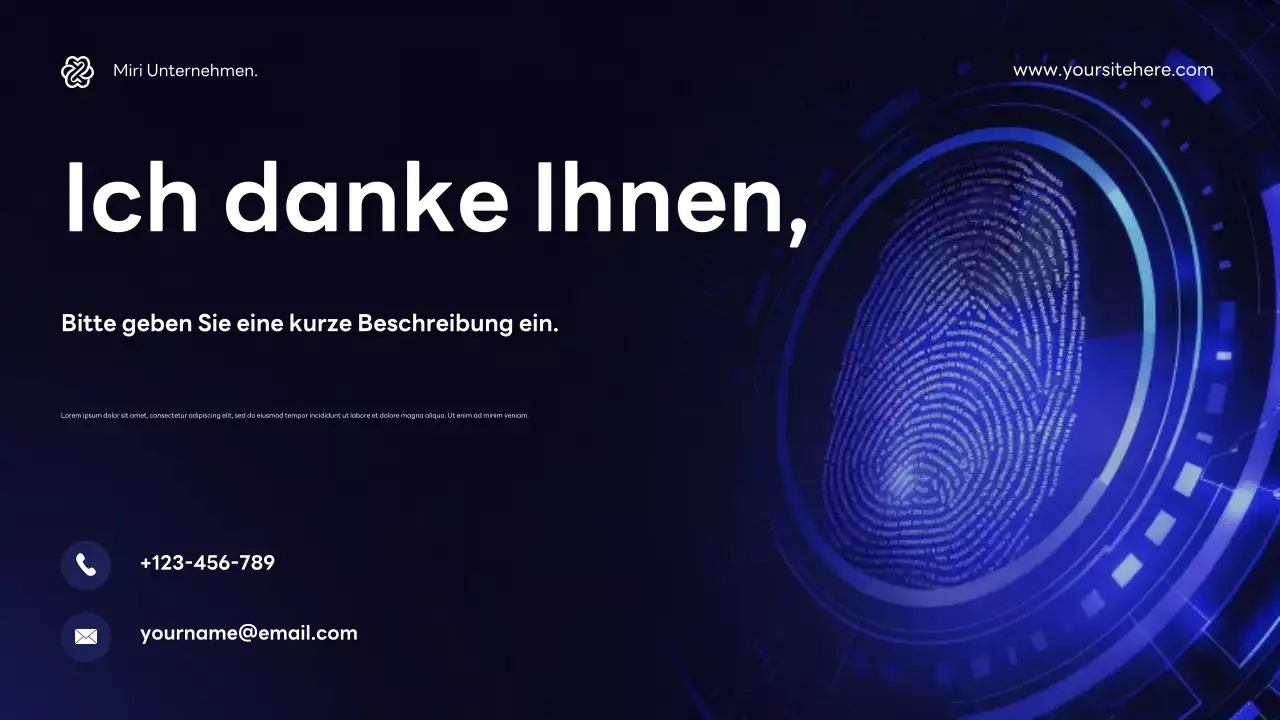Blaue, moderne Cybersicherheits-Werbung