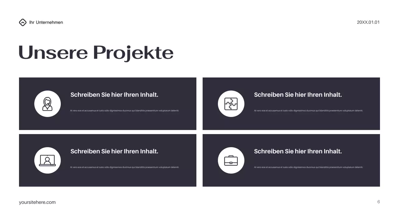 Schwarze moderne IT-Präsentation