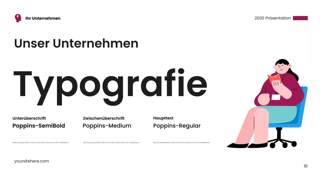 Rosa moderne Visitenkarte