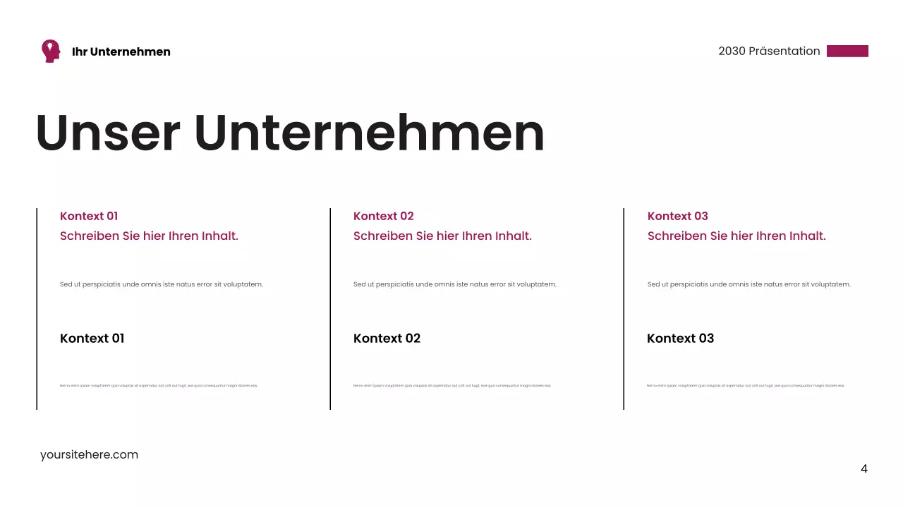 Rosa moderne Visitenkarte