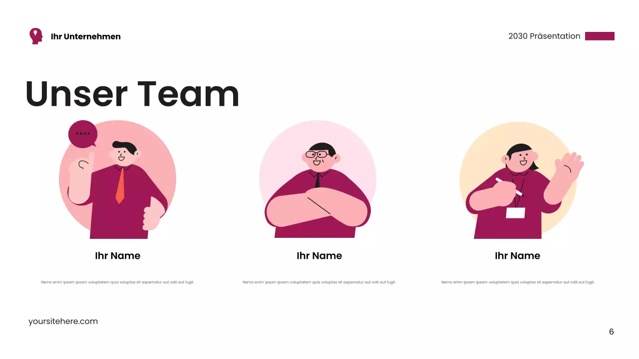 Rosa moderne Visitenkarte