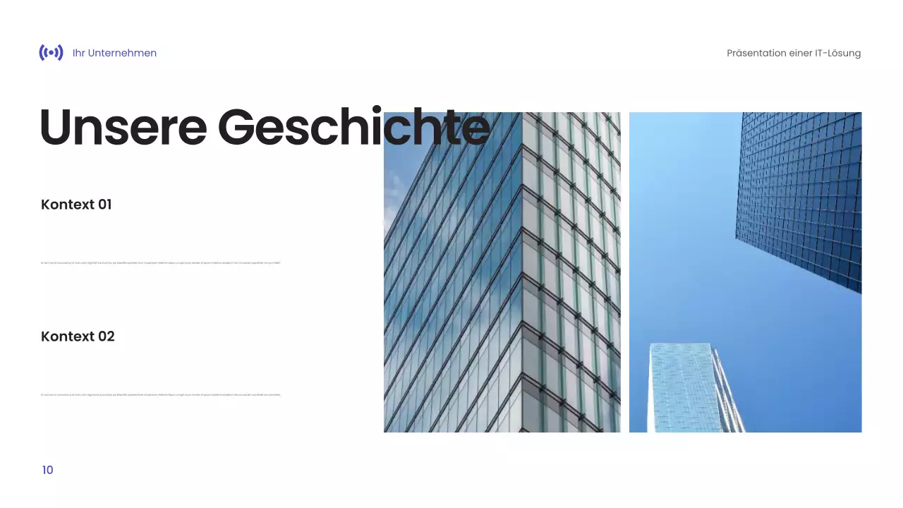 Blaue Moderne Technologie Präsentation