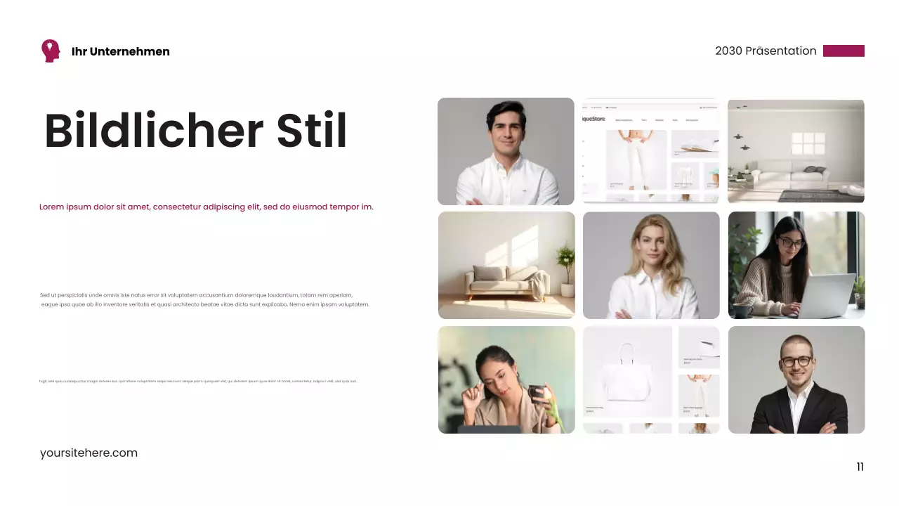 Rosa moderne Visitenkarte