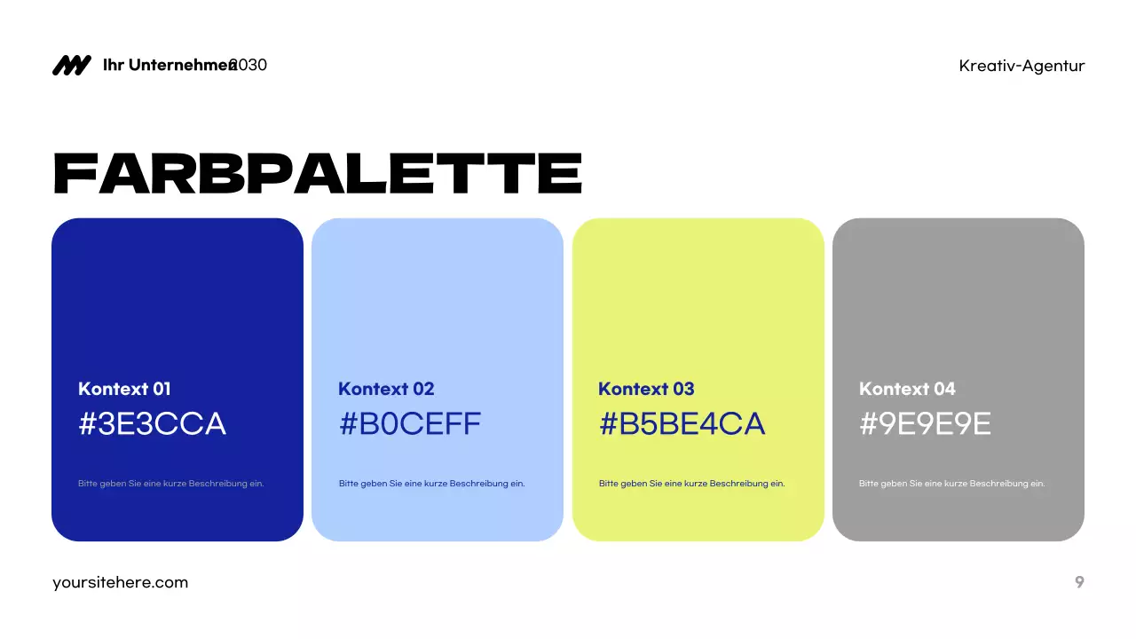 Blue Modern Agency Präsentation