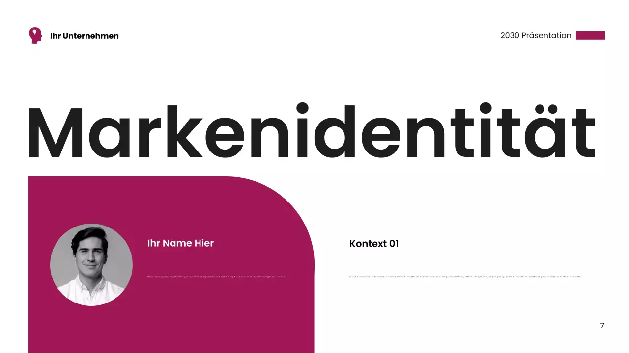 Rosa moderne Visitenkarte