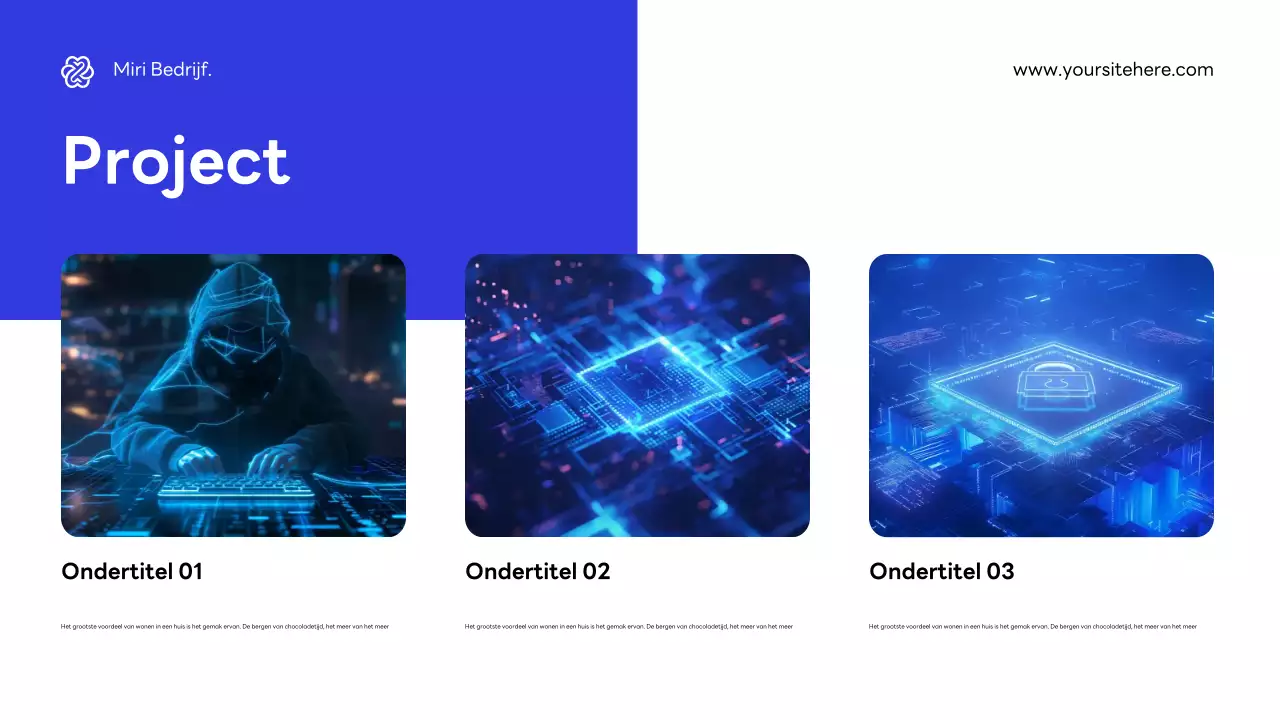 Blauwe moderne cybersecurity-promotie