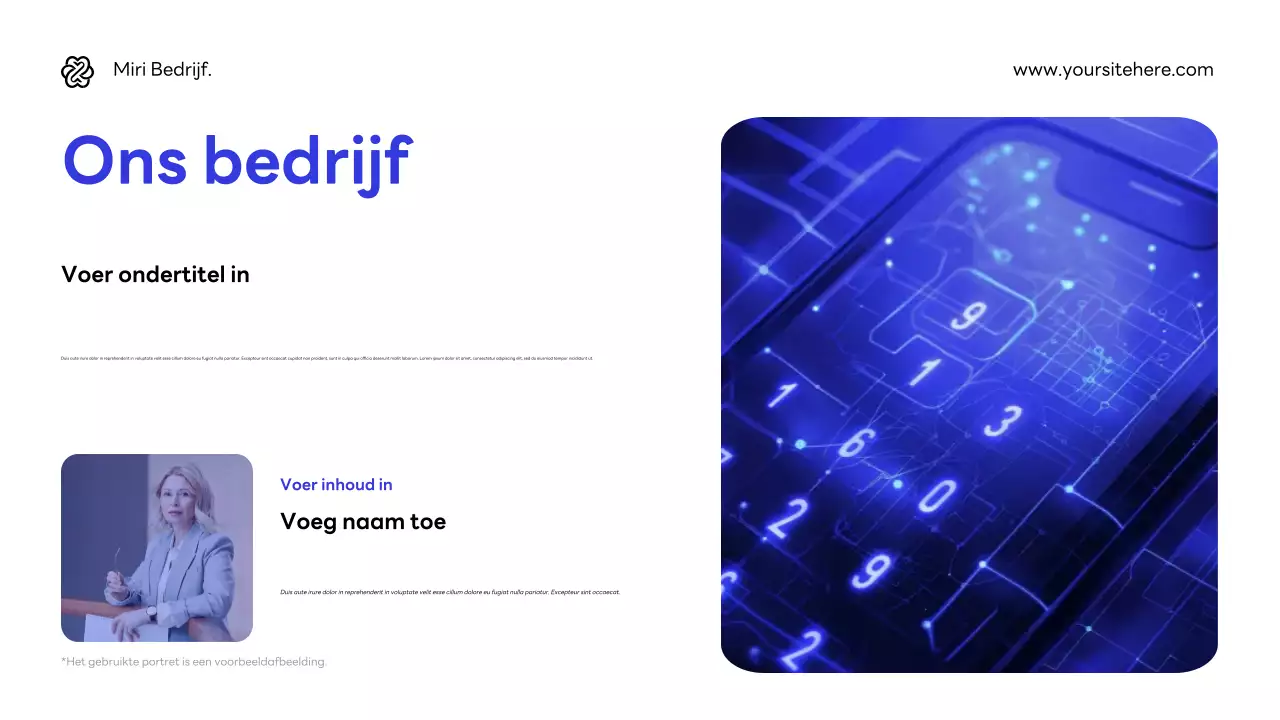 Blauwe moderne cybersecurity-promotie