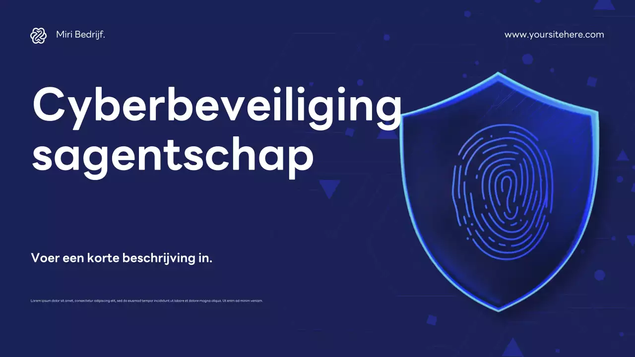 Blauwe moderne cybersecurity-promotie