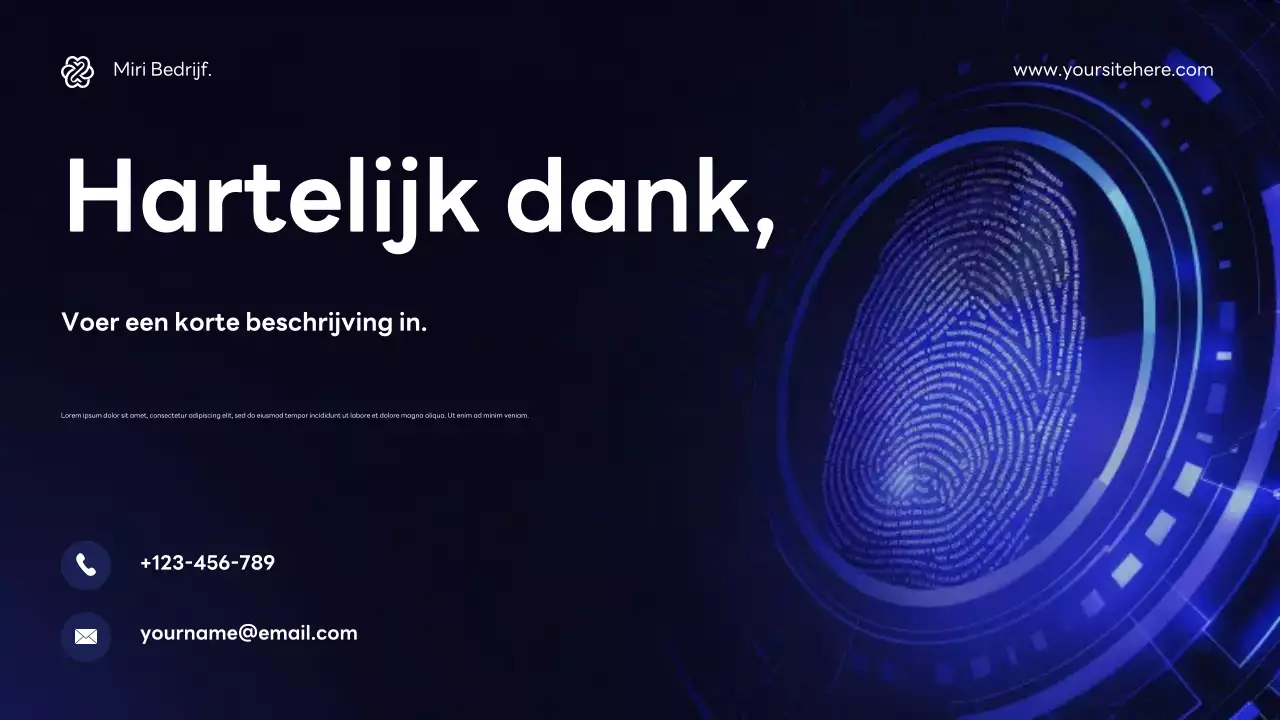 Blauwe moderne cybersecurity-promotie