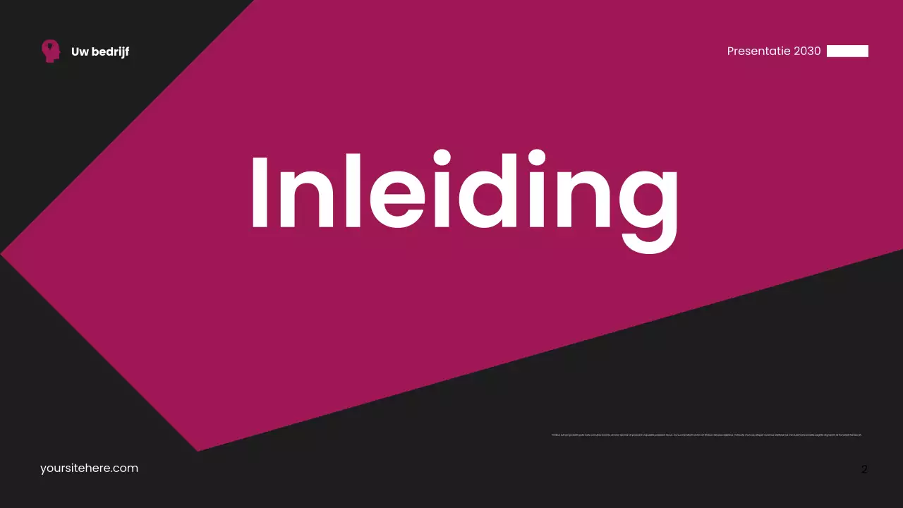 Roze modern visitekaartje