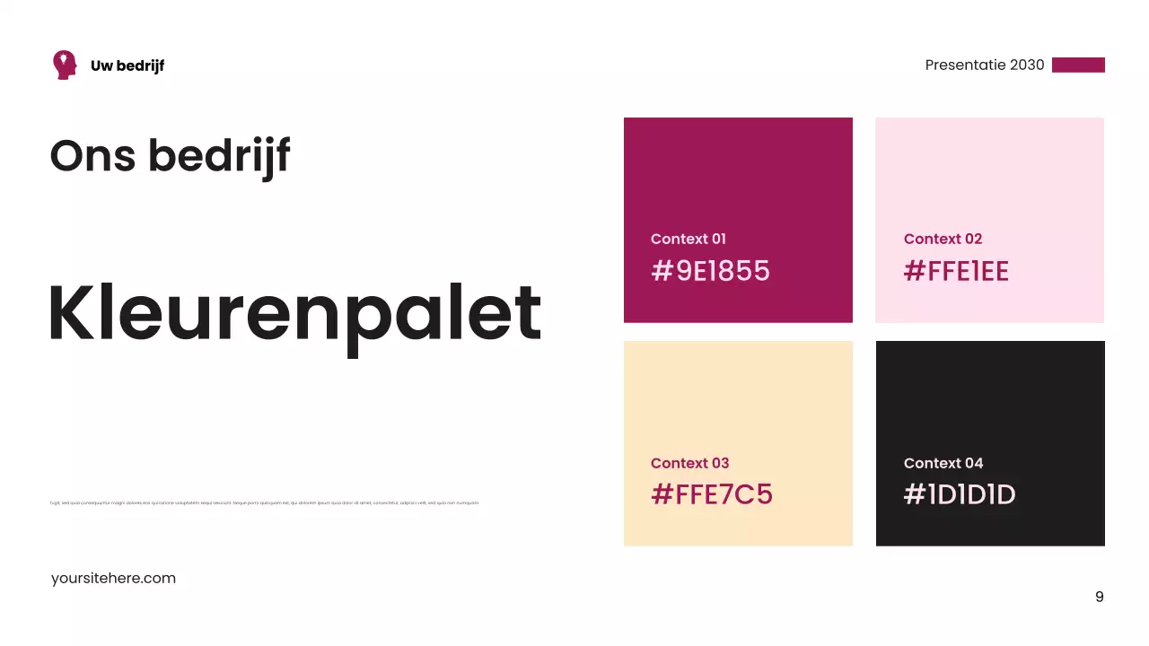 Roze modern visitekaartje