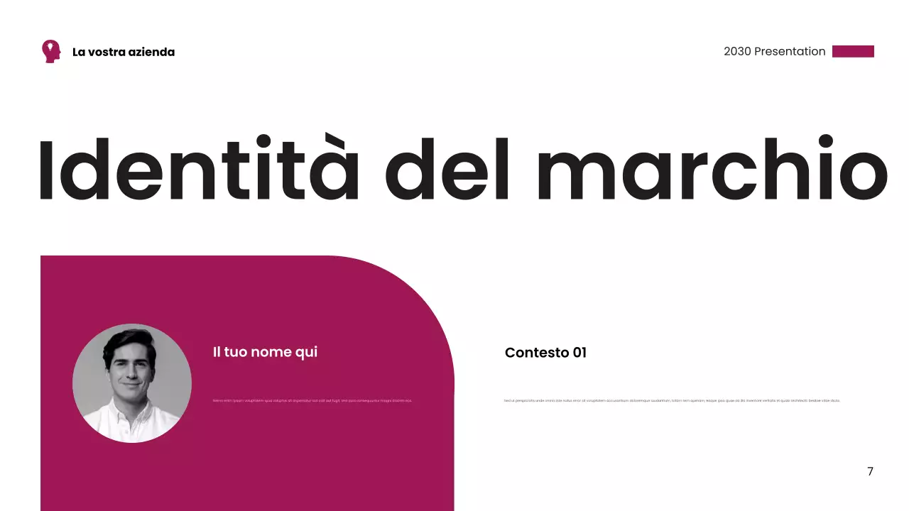 Biglietto da visita moderno rosa