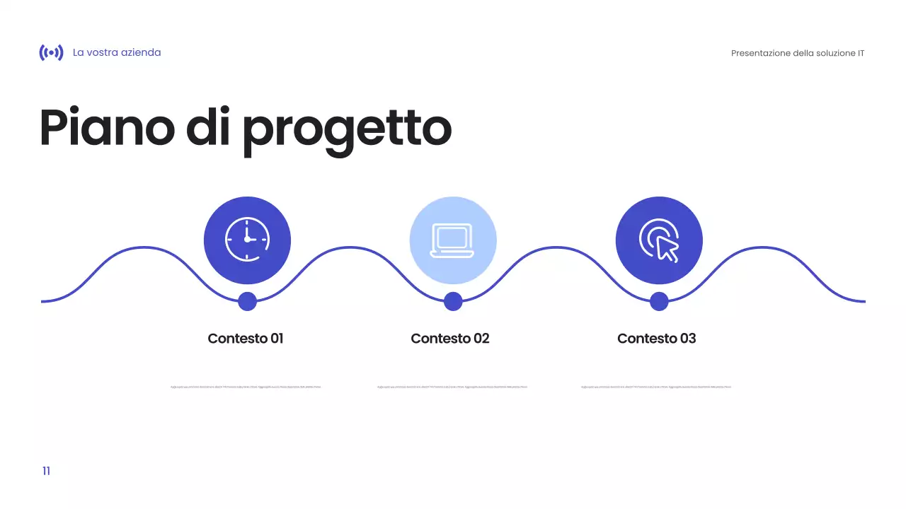 Presentazione della tecnologia moderna blu
