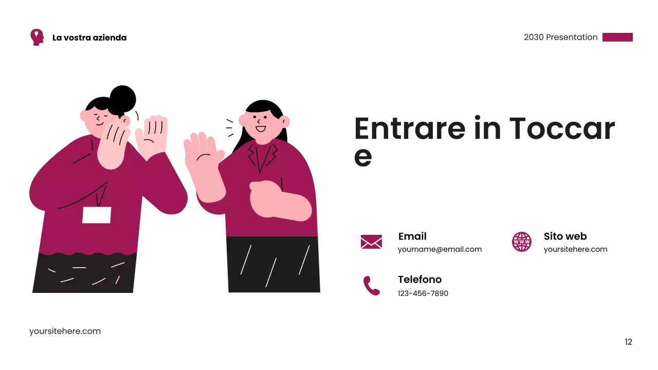 Biglietto da visita moderno rosa