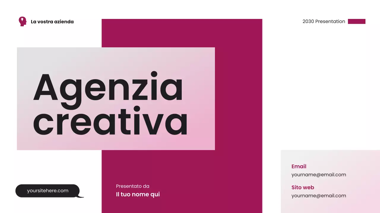 Biglietto da visita moderno rosa