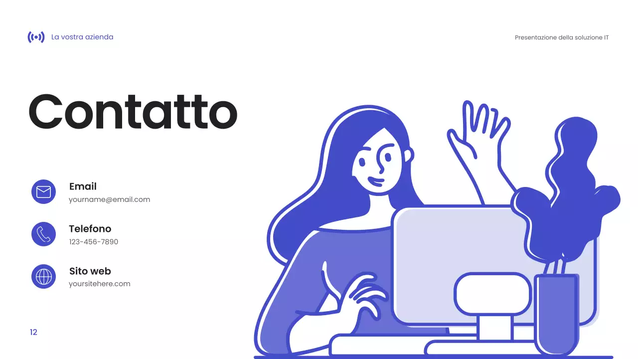 Presentazione della tecnologia moderna blu