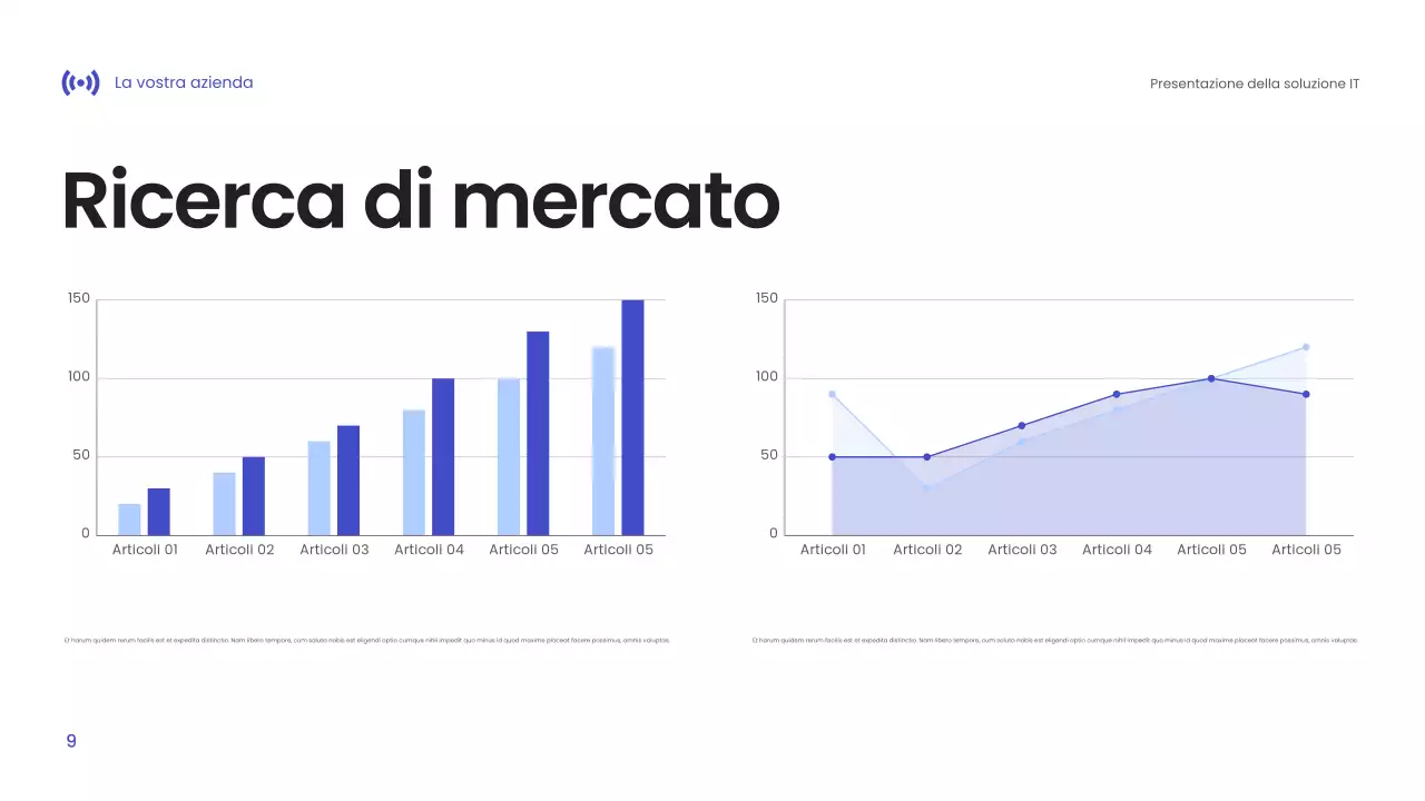 Presentazione della tecnologia moderna blu