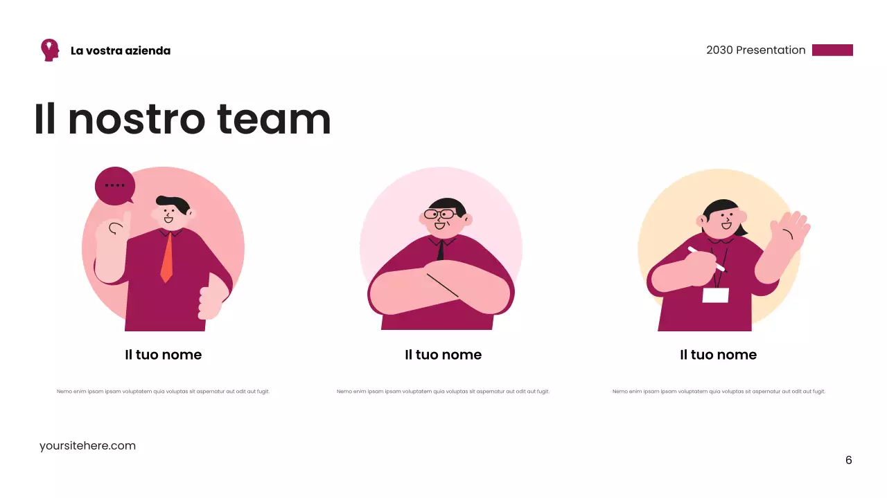 Biglietto da visita moderno rosa