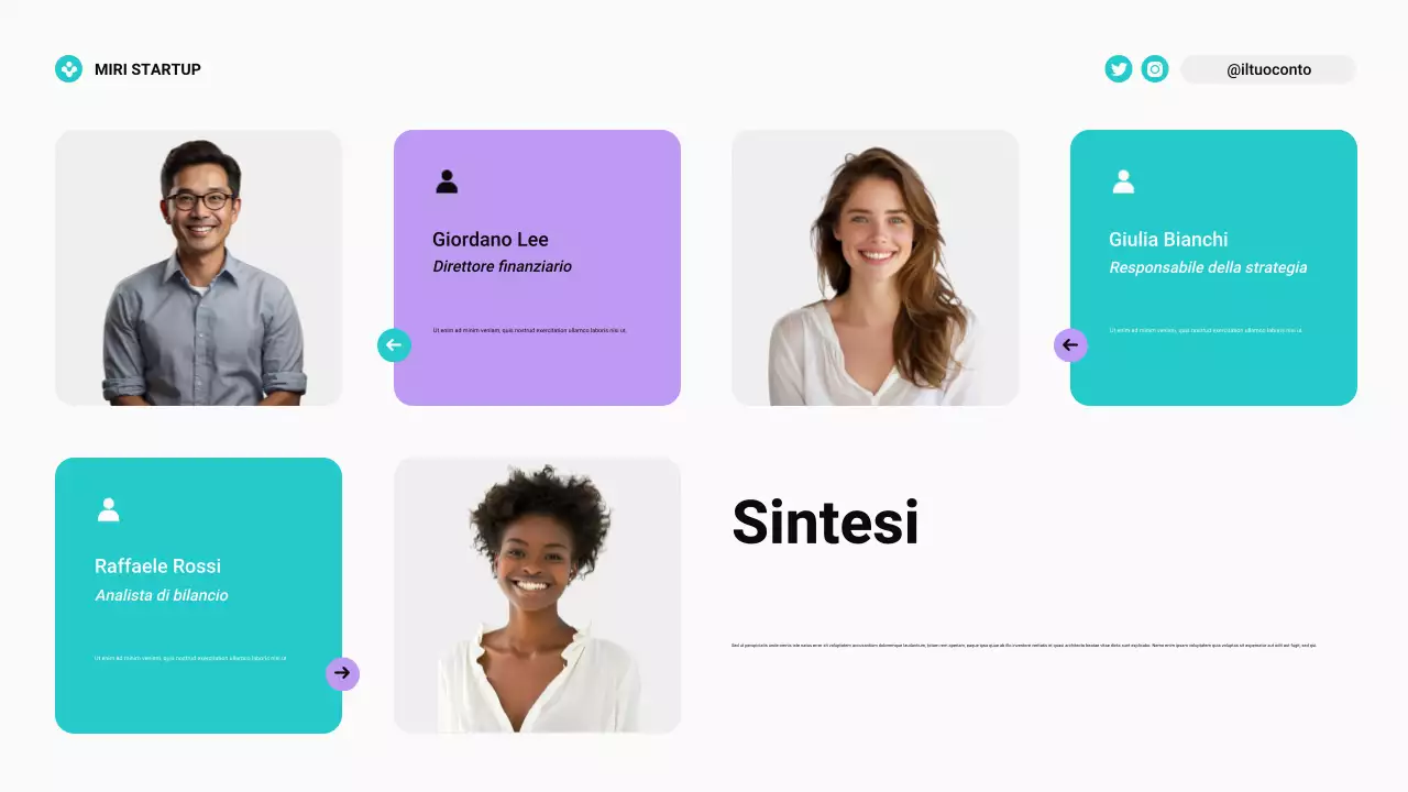 Planner budget moderno Bento Grid verde acqua e viola