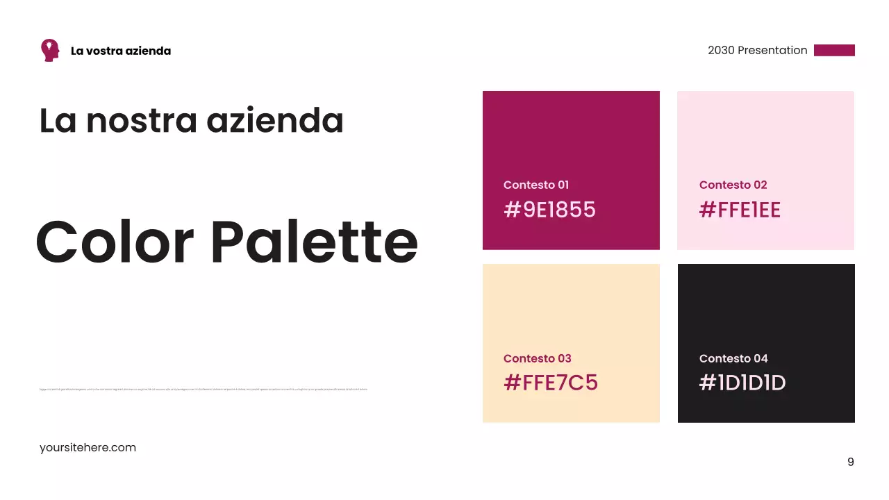 Biglietto da visita moderno rosa