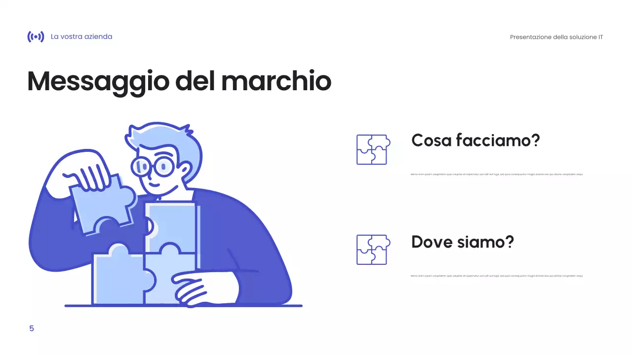 Presentazione della tecnologia moderna blu