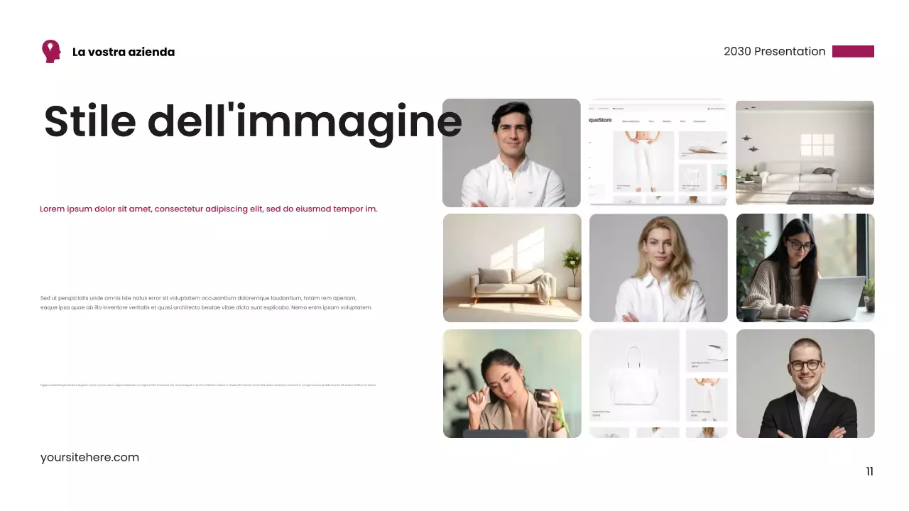 Biglietto da visita moderno rosa