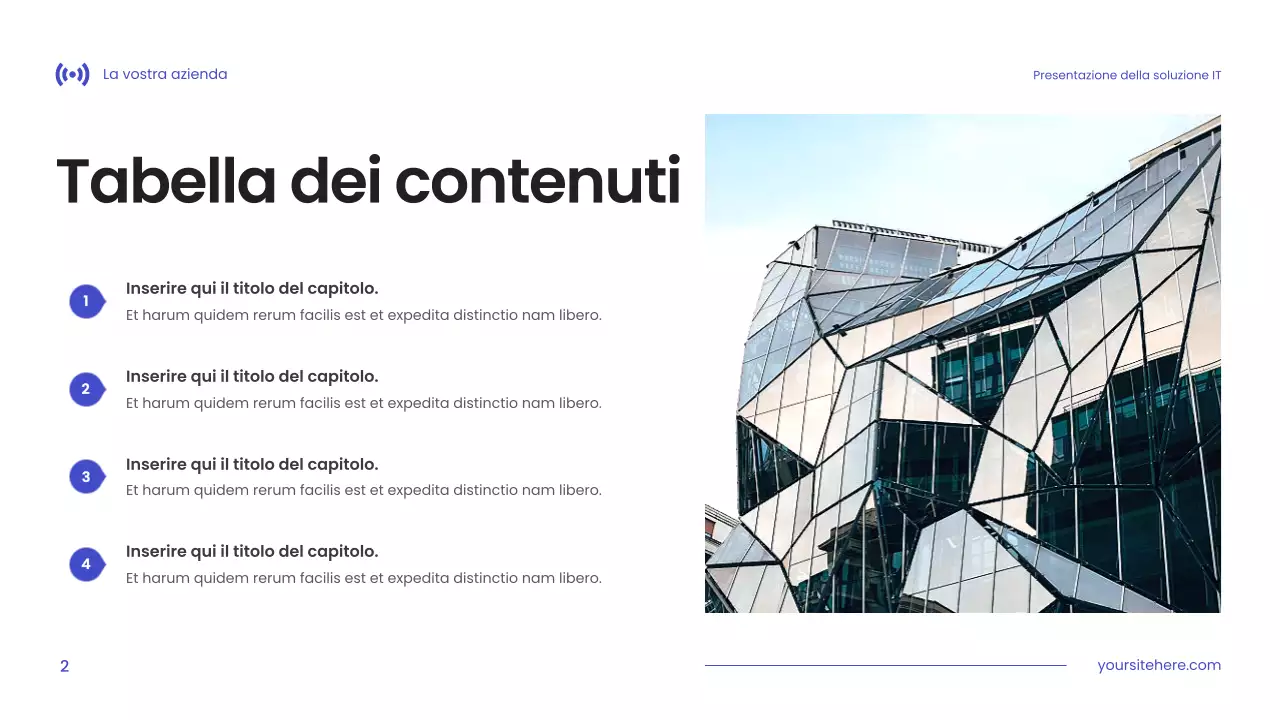 Presentazione della tecnologia moderna blu