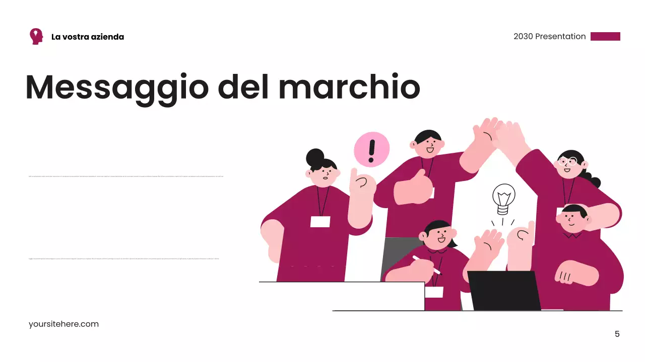 Biglietto da visita moderno rosa