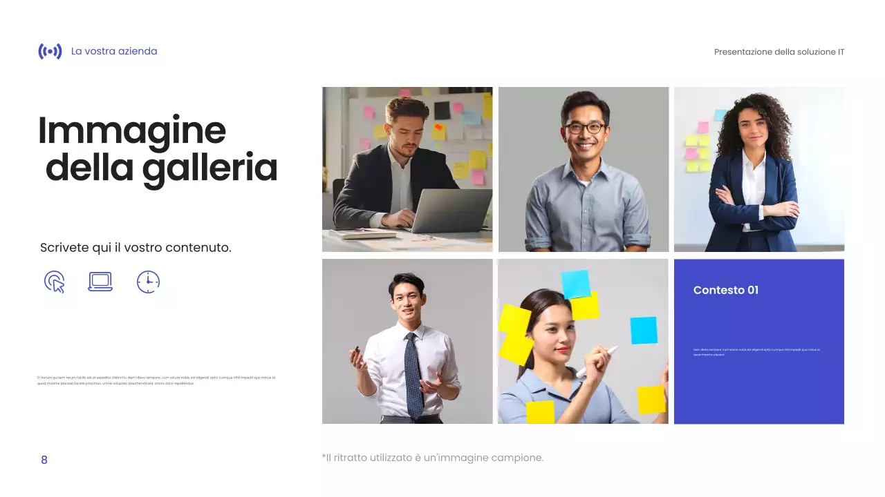 Presentazione della tecnologia moderna blu