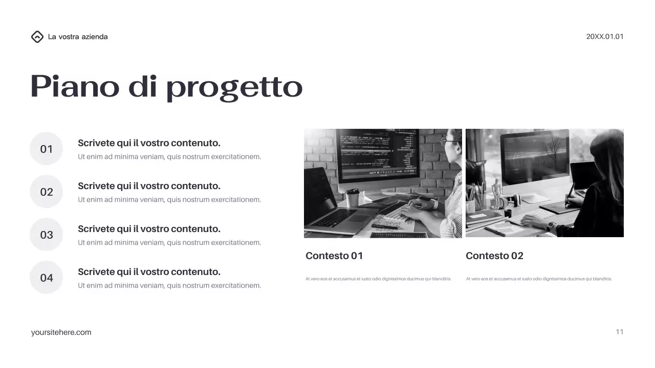 Presentazione IT moderna nera