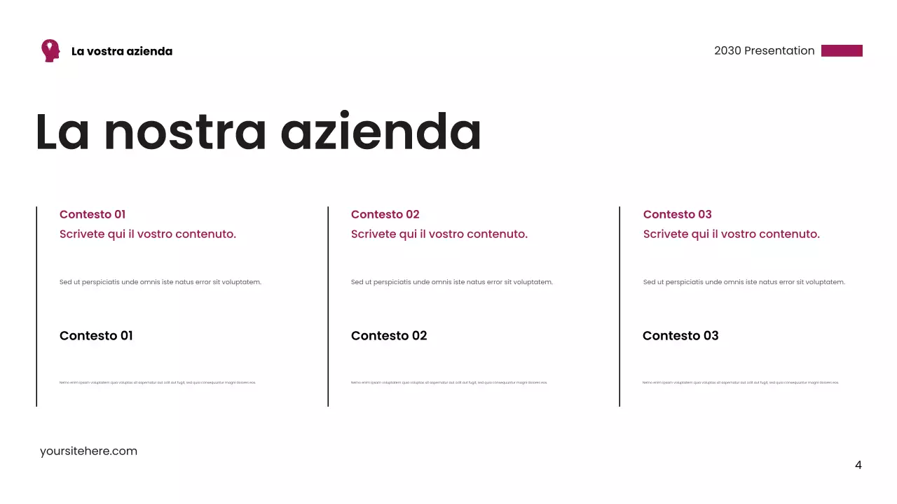 Biglietto da visita moderno rosa