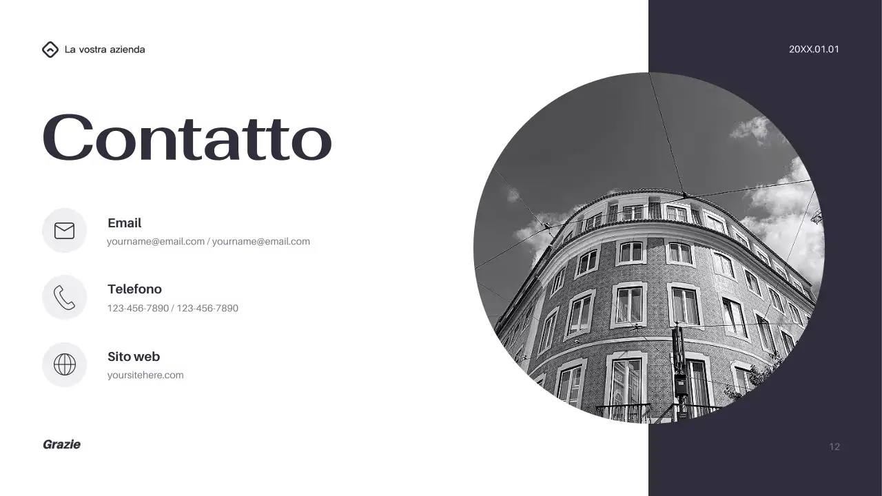 Presentazione IT moderna nera