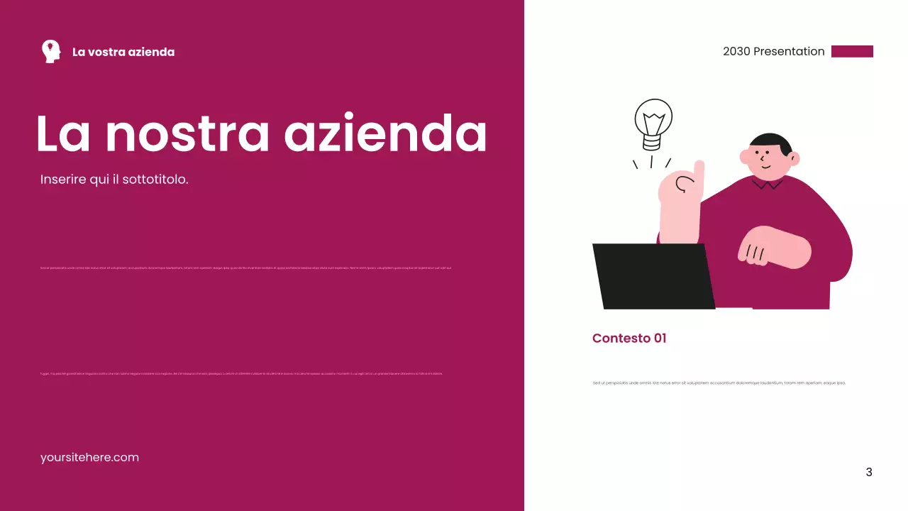 Biglietto da visita moderno rosa