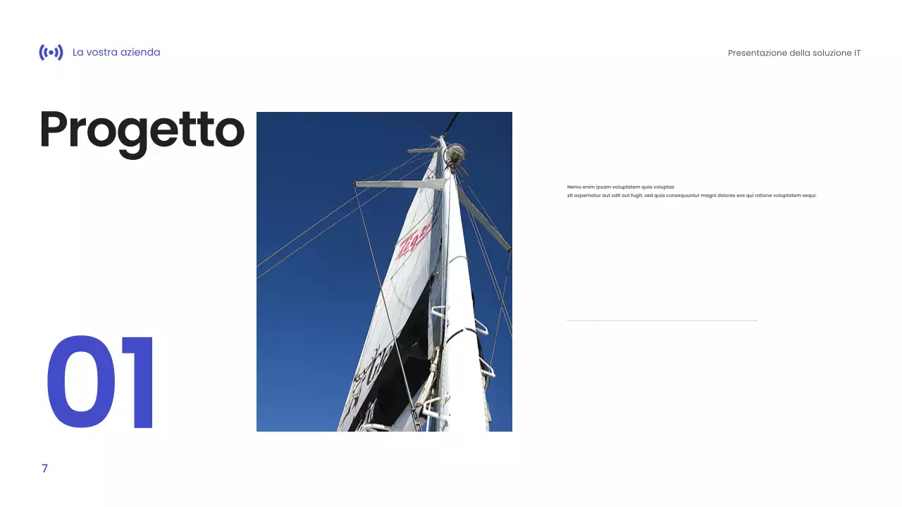 Presentazione della tecnologia moderna blu